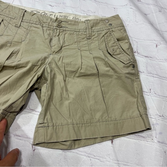 Esprit Women's Tan Shorts flattering pleated fronts vintage 90s size 6 GUC - Picture 10 of 13